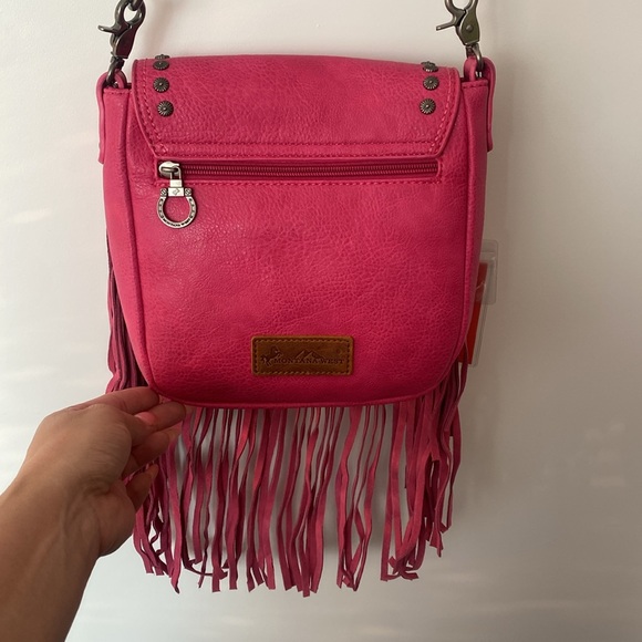 MONTANA WEST Pink Fringe Crossbody Bag NWT! 🩷 - Picture 11 of 12